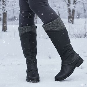 Muk Luks Black Heeled Boots 9